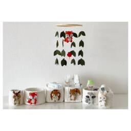 Basket Storage Diaper Crochet Utensil Changing Baby Tray Corner Children's Room - thumbnail 2
