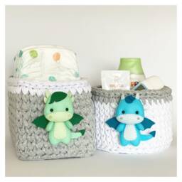 Basket Storage Diaper Crochet Utensil Changing Baby Tray Corner Children's Room - thumbnail 3