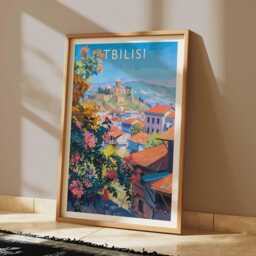 Tbilisi Georgia Art Print Narikala Fortress Cityscape - thumbnail 2