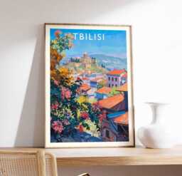 Tbilisi Georgia Art Print Narikala Fortress Cityscape - thumbnail 1