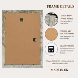 Rustic Gold Picture Frame Set - Modern Collage Wall Art Photo Poster Frames Hanging Home Decor Birthday Gift - thumbnail 3
