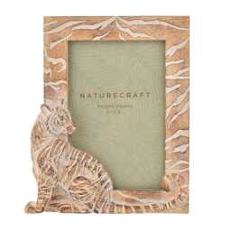 "Naturecraft Wood Effect Tiger Photo Frame 4"" X 6" - thumbnail 3
