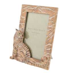 "Naturecraft Wood Effect Tiger Photo Frame 4"" X 6" - thumbnail 2