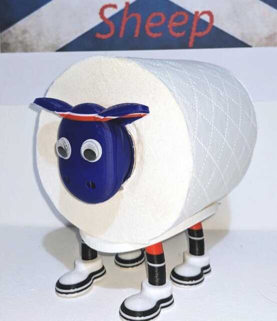 Glasgow Rangers Sheep Toilet Roll Holder - Funny Football Gift For Him Or Her, Quirky Bathroom Decor Novelty Gers Soccer Fan Present - image 1