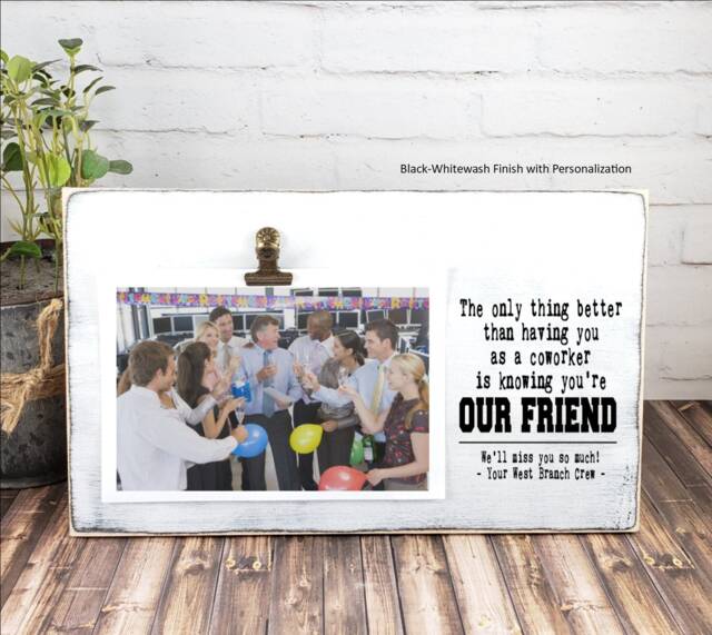 Friend & Coworker Gift, Colleague Leaving Photo Frame, Personalized Co Worker, Team Member Goodbye Going Away Gift - image 1