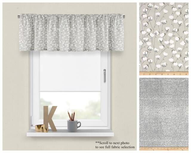 Clay Window Valance - Premier Prints Greige Designer Drape - Beige Kitchen Or Bedroom Topper - Straight Wavy - Choose Your Size - image 1