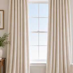 "Velvet Curtain Panels 100% Cotton Drapes, Various Lengths & Colors - 25"" Or 50" - thumbnail 4