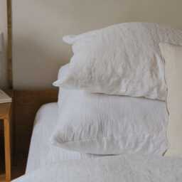 White Linen Pillowcase, 100% Pillow Cover With Envelope Closure in Standard, Square, Queen, King & Custom Sizes, Throw - thumbnail 1