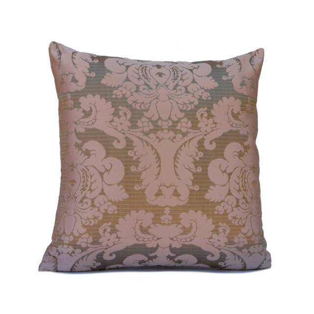 Pink & Gold Pillow, Throw Pillow Cover, Decorative Cushion Covers, Floral Pattern, Accent Pillows, Sham, Satin Blend - image 1