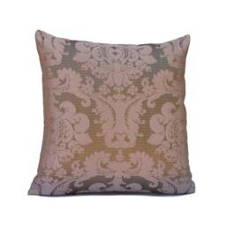 Pink & Gold Pillow, Throw Pillow Cover, Decorative Cushion Covers, Floral Pattern, Accent Pillows, Sham, Satin Blend - thumbnail 1