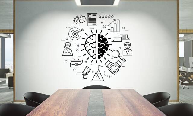 Teamwork Brainstorm Vinyl Wall Decal Office Decor 2414Re - image 1