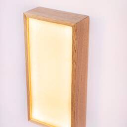 Paper & Oak Wood Wall Sconce Japandi Wall Lamp. Plug-In Option. Usa Duties Paid - thumbnail 3