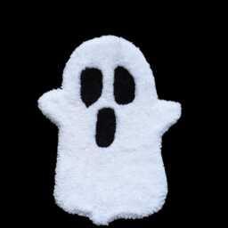 Halloween Decorative Rug Ghost. Table Decoration. Funny Wall Picture. White Art. Trick-Or-Treating Gift For Halloween. Small - thumbnail 4