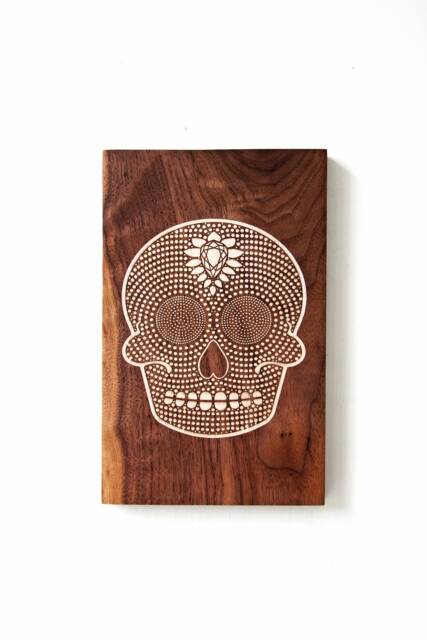 Hirst Sugar Skull Wood Block Wall Art - image 1