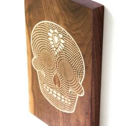 Hirst Sugar Skull Wood Block Wall Art - thumbnail 4