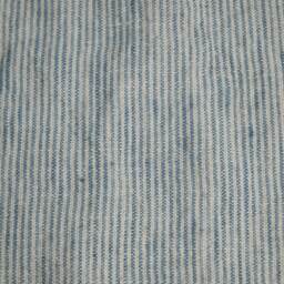 Soft Linen Bath Towel 100% Pure Fabric Sheet Natural & Light Blue Very Narrow Printstripes Stonewashed Linen Spa - thumbnail 2