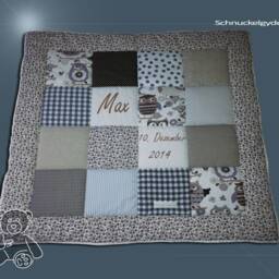 Crab Blanket With Name, Baby Blanket, Crawl Name Max Patchwork Personalized - thumbnail 2