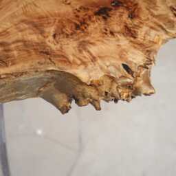 Live Edge Poplar Resin Table Round Boho Dining Table - thumbnail 3
