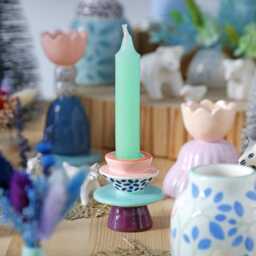 Candleholder - Ta??w?? Purple, Green & Pink - thumbnail 2