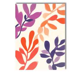 Soft Gradient Abstract Botanical Leaves Contemporary Nature Design Canvas Wall Art Print Decor Picture Ready To Hang - thumbnail 1