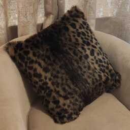 Luxury Dark Cheetah Deluxe Faux Fur Cushion Cover - Handmade Sofa Pillow Case - thumbnail 2