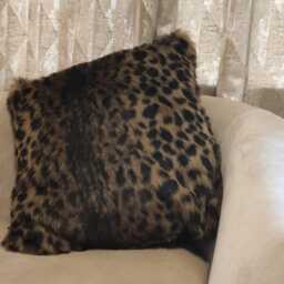Luxury Dark Cheetah Deluxe Faux Fur Cushion Cover - Handmade Sofa Pillow Case - thumbnail 3
