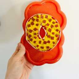 Jumbo Pepperoni Pizza Bagel/Dopamine Decor/ Maximalist Fake Food/ Food Pop Art/ Wall Sculpture/ Funky Decor/Kitchen Art - thumbnail 4