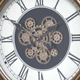 Golden Old Style Pocket Watch Themed Cog Clock - thumbnail 2