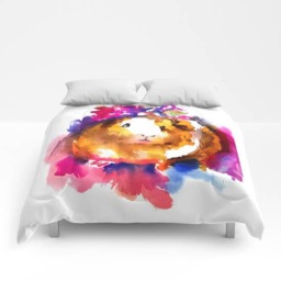 Guinea Pig Duvet Cover Comforter Cool Girls Bedding Pink Cute Animal Girls Room Decor Kids Gifts For - thumbnail 3