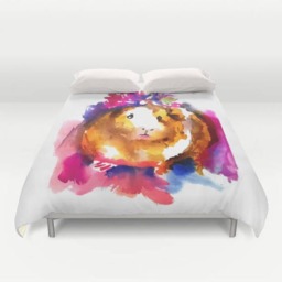 Guinea Pig Duvet Cover Comforter Cool Girls Bedding Pink Cute Animal Girls Room Decor Kids Gifts For - thumbnail 2