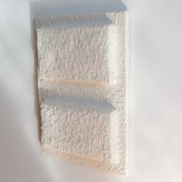 Plaster Wall Art, Japandi Wabi Sabi Minimalistic Sculpture, Modern Hanging, Snow Sculptural Paper Mache - thumbnail 3