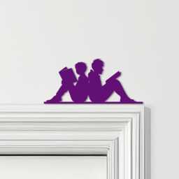 Door Topper Boys Reading Books Various Colours Top Of Decorative Sign - Novelty Wall Decor, Frame Art, Art - thumbnail 4