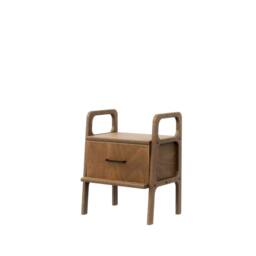 Pair Of Wooden Nightstands, Two Mid Century Modern Bedside Tables 51 cm With Drawers, Scandinavian Bedroom Set, Handmade - thumbnail 4
