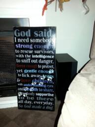 So God Made A Dog Wood Sign Distressed Large Primitive Wall Hanging Lover Gift Pet Paw Prints - thumbnail 1