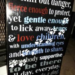 So God Made A Dog Wood Sign Distressed Large Primitive Wall Hanging Lover Gift Pet Paw Prints - thumbnail 3