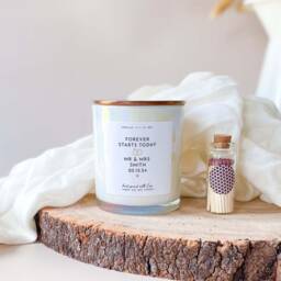 Forever Starts Today Wedding Candle With Couple Name Scented Gift Set Congratulations On Your Engagement Day Newlywed Present Mr Mrs - thumbnail 1