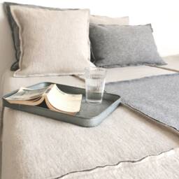 Wool Blanket Lino Daybed Cover Throw Bedspread Plain Collection Made in Germany Soft Boiled Wool Of Pure New Wool - thumbnail 1