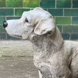 Concrete Labrador Puppy Statue Stone Dog Figurine Cement Pet Sculpture Outdoor Garden Ornament Handmade Yard Decor Gift For Lover - thumbnail 4