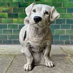 Concrete Labrador Puppy Statue Stone Dog Figurine Cement Pet Sculpture Outdoor Garden Ornament Handmade Yard Decor Gift For Lover - thumbnail 1