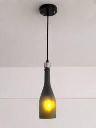 Frosted Champagne Bottle Pendant Lamp Light With Fixtures
