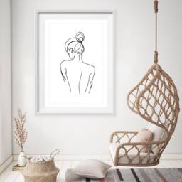 Self-Care - Handdrawn, Home Prints, Wall Art, Art Line Drawing, Lounge, Bedroom Living Room Woman, New House Gift - thumbnail 2