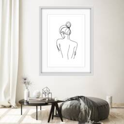 Self-Care - Handdrawn, Home Prints, Wall Art, Art Line Drawing, Lounge, Bedroom Living Room Woman, New House Gift - thumbnail 3