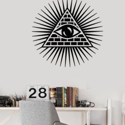 Wall Vinyl Mural Art All Seeing Eye Of Providence Decor For Living Room - #2682Dn - thumbnail 2