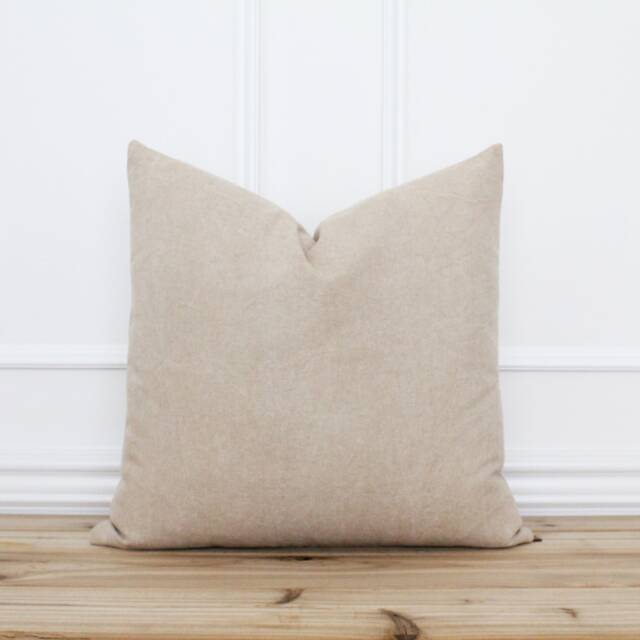 Beige Pillow Cover Tan Accent 20x20 18x18 16x26 Cushion Handmade Designer Covers - Parker Oat - image 1