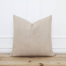 Beige Pillow Cover Tan Accent 20x20 18x18 16x26 Cushion Handmade Designer Covers - Parker Oat - thumbnail 1