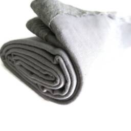 Gray Jersey Knit Baby Swaddle Blanket - Stretchy Newborn Wrap - thumbnail 2