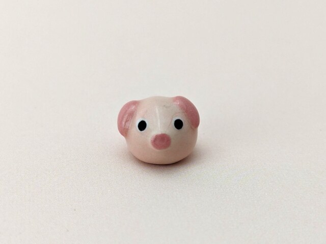 Cute Handmade Mini Ceramic Pig Figurine. Unique Desk Buddy. Terrarium Decor. Good Luck Charm. Small-Batch Ceramics. Hand-Painted Pottery - image 1