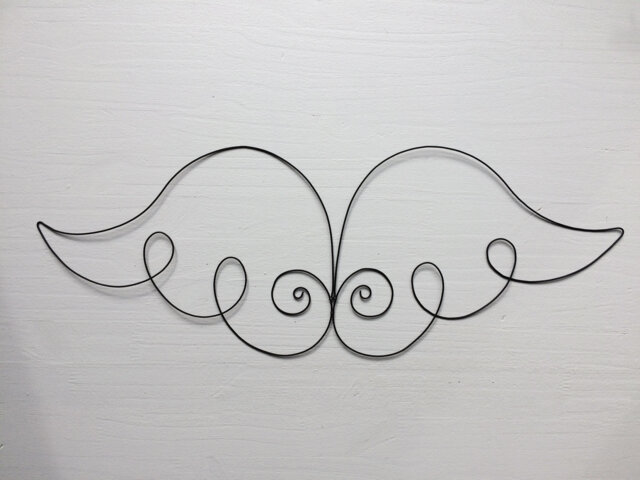 Annealed Wire Angel Wings, Annealed Wall Decoration, Children's Bedroom Poetic Decor, Living Room Decor
