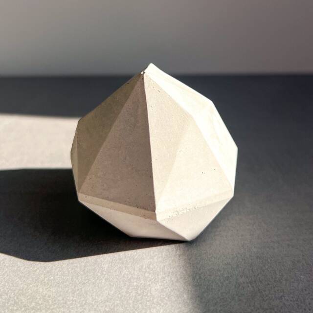 Concrete Paper Weight, Geometric Sculpture, Decor, Cement Minimalist Letter Press - image 1