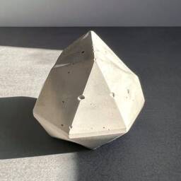Concrete Paper Weight, Geometric Sculpture, Decor, Cement Minimalist Letter Press - thumbnail 2